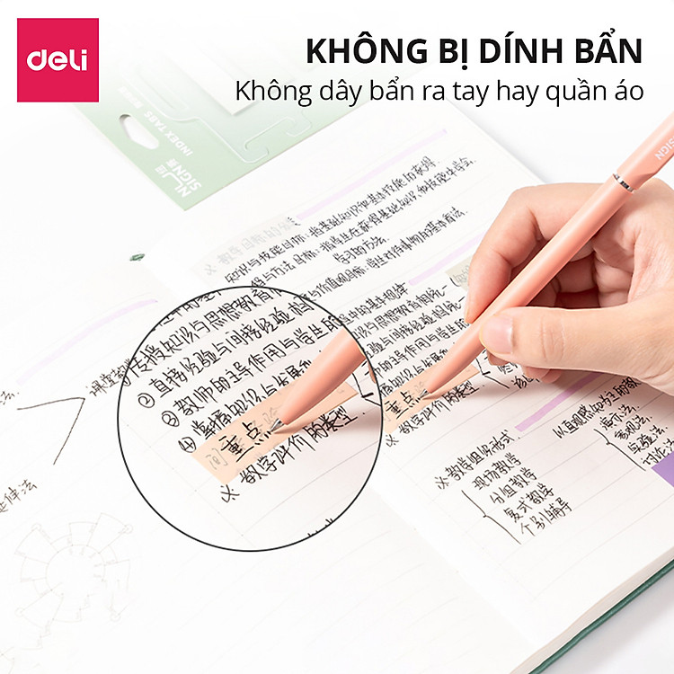 Giấy Note Ghi Chú Deli (100 tờ) - Màu Pastel - Ảnh 4