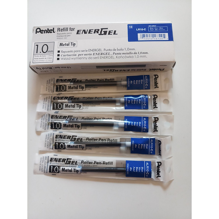 Ruột Bút Ký Pentel BL 60 Mực Xanh (5 chiếc)