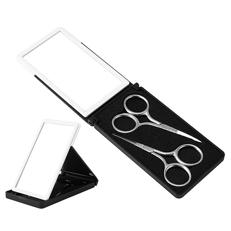 Bộ kéo tỉa lông mày và lông mũi có gương tiện dụng