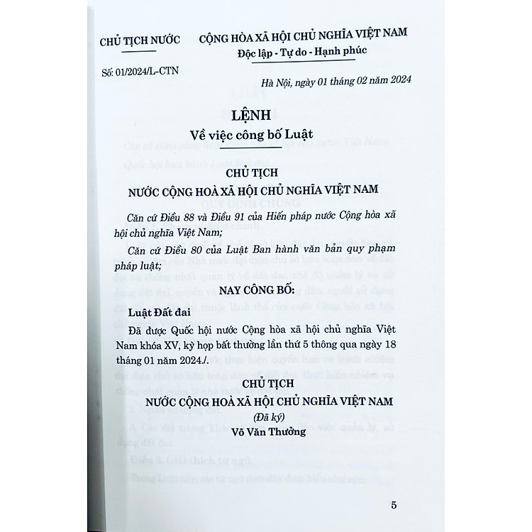 Luật Đất Đai (Được thông qua ngày 18/01/2024) - Ảnh 3