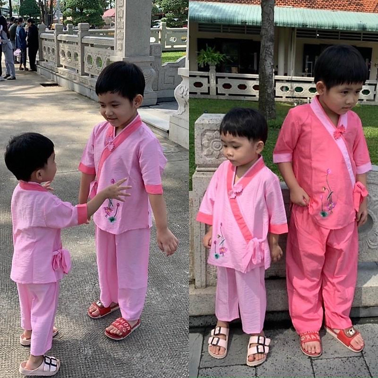 Đồ Lam Đi Chùa Cho Bé # Nhật Nơ Vải Cao Cấp