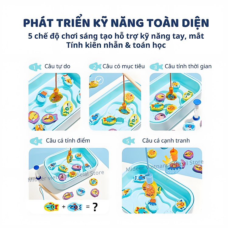 Đồ chơi câu cá nam châm Mideer Chính hãng Tiết kiệm - Hình ảnh 5