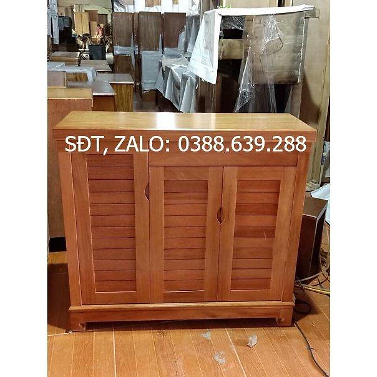tủ giày gỗ sồi 3 cánh