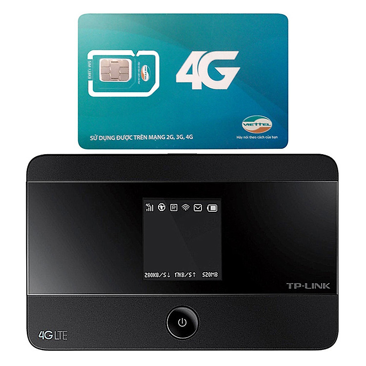Bộ phát wifi di động 4G TP-Link M7350 tốc độ 150Mbps + Sim 3G/4G Viettel 3.5GB/Tháng - Hàng chính hãng