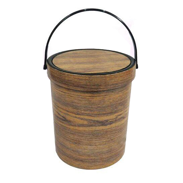 Thùng rác vân gỗ - Màu ngẫu nhiên