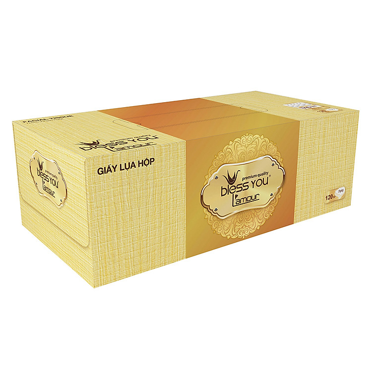 Hộp 100 Tờ Khăn Giấy 2 Lớp Bless You Selection Phiên Bản Hạc Vàng 2019