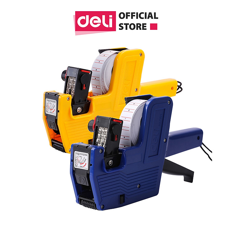 Máy bắn giá 8 số Deli W7501 (Xanh dương, Vàng)