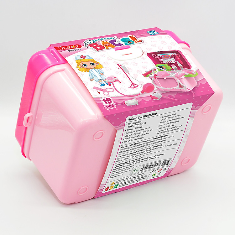 Bộ Đồ Chơi Bác Sĩ Màu Hồng DK81147 Chính hãng Ưu đãi - Hình ảnh 2