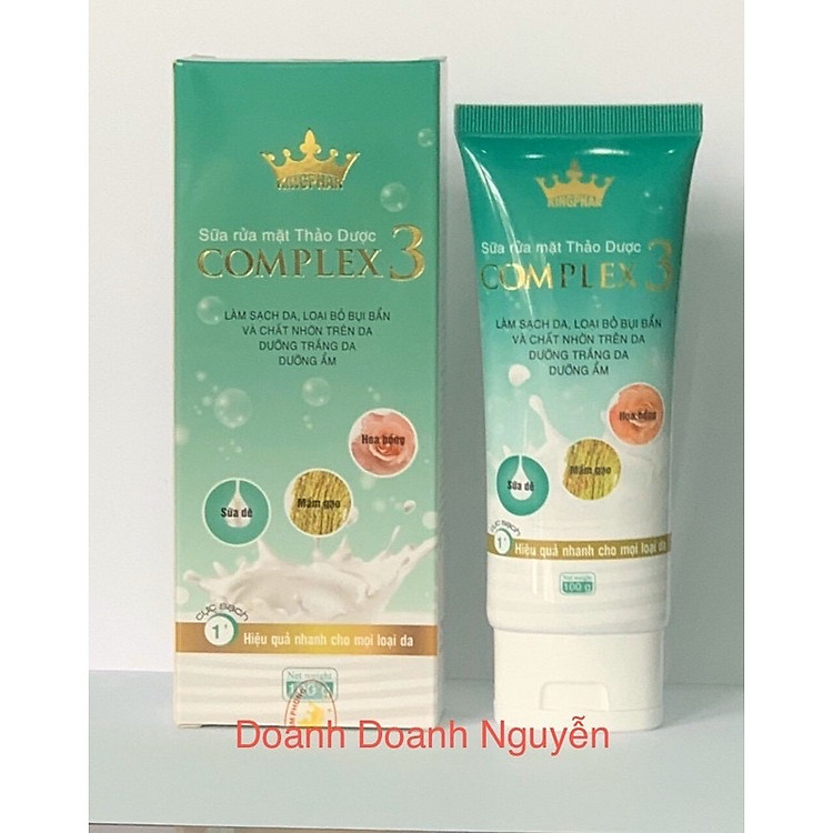 Sữa rửa mặt Thảo dược Complex 3 Kingphar , tube 100g