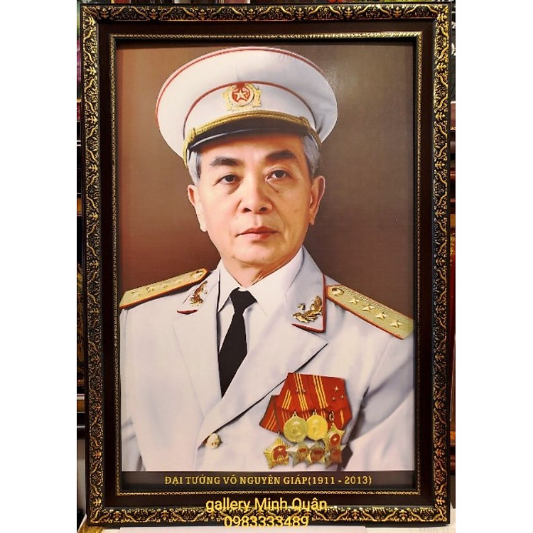 CHÂN DUNG -BÁC GIÁP - ĐẠI TƯỚNG VÕ NGUYÊN GIÁP (IN DẦU CAO CẤP)