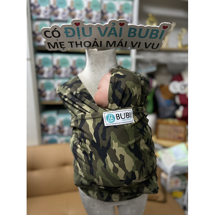 BUBI WRAP Cotton 100% Họa Tiết Xanh Chính hãng Tiết kiệm - Hình ảnh 4