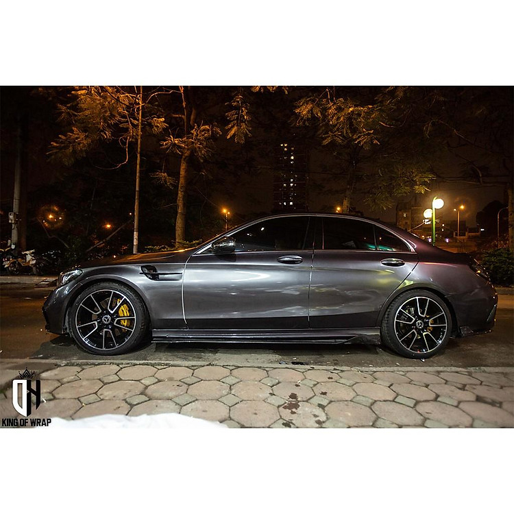 Dán decal trang trí đổi màu ô tô màu xám bóng