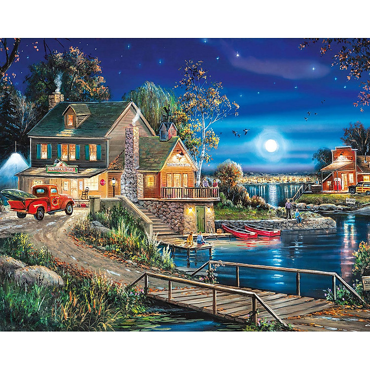 Bộ tranh xếp hình 500 mảnh Đêm Thu Chính hãng Ưu đãi - Hình ảnh 2