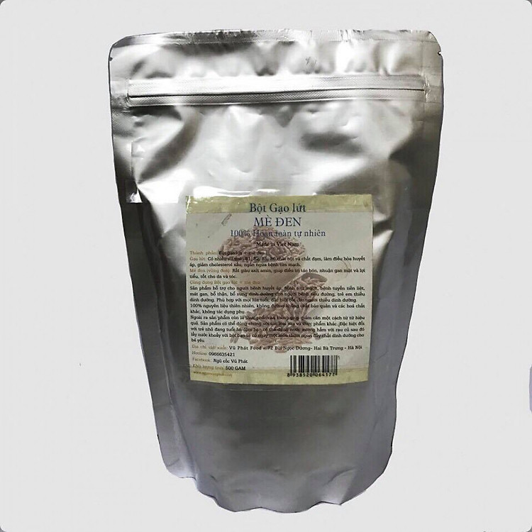 Bột gạo lứt mè đen VŨ PHÁT 500 gram