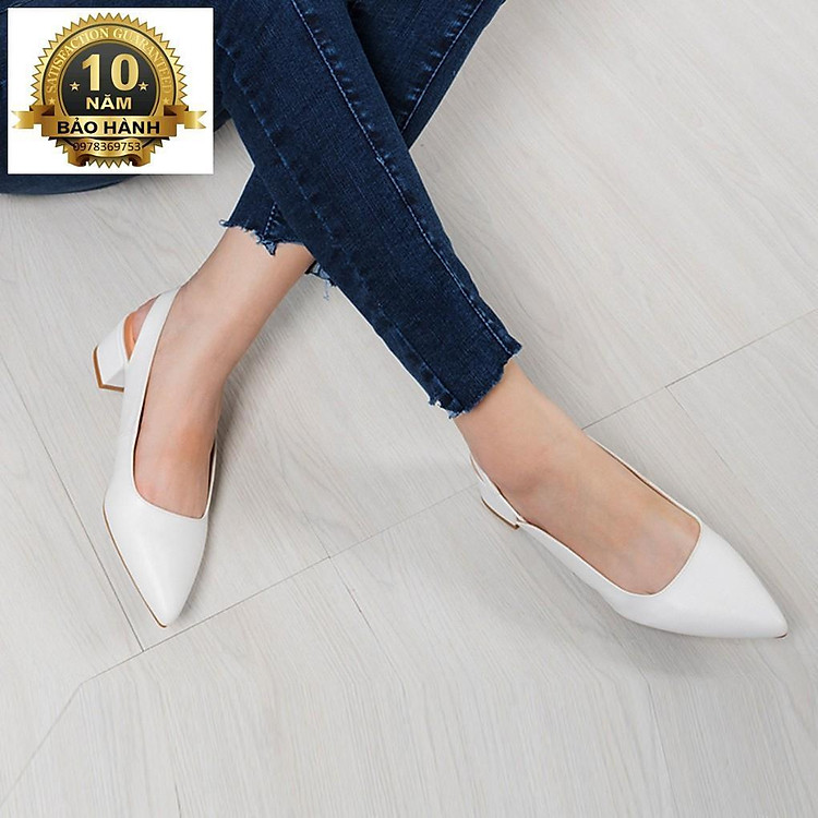 Giày Cao Gót Nữ Thời Trang Mũi Nhọn Cao 3 Phân EL009 (Màu Đen)