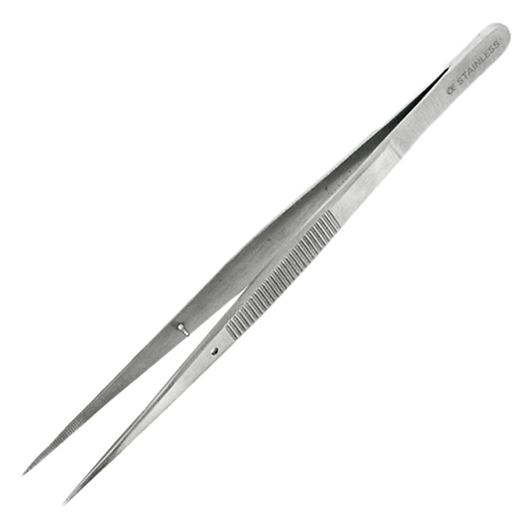 Nhíp 16cm, Không Mấu, Đầu Nhọn, Có Định Vị