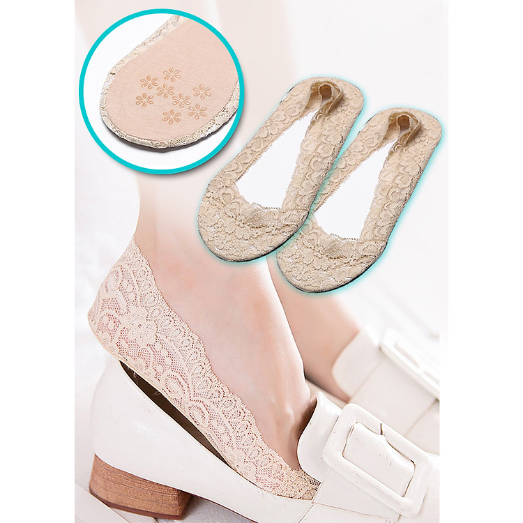 Combo 5 đôi vớ ren giày lười cotton mềm mại cho da thấm hút mồ hôi giữ chân khô thoáng PK07-5
