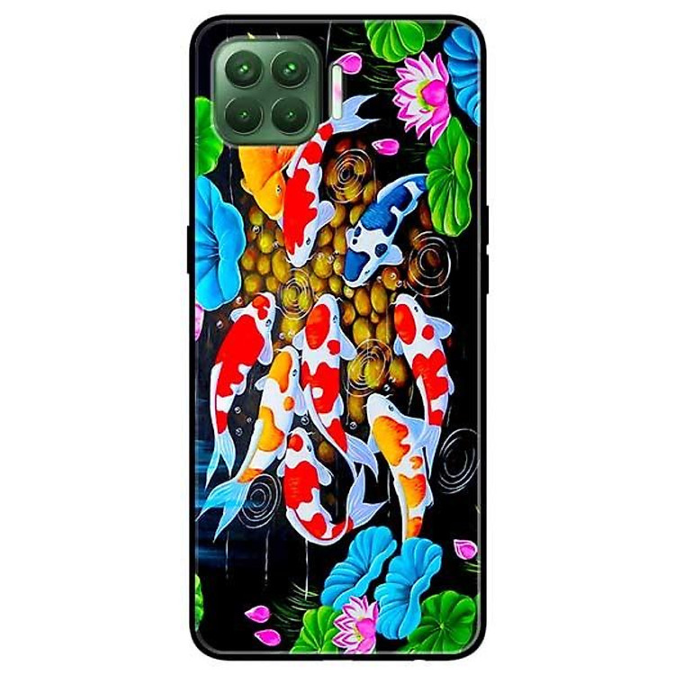 Ốp lưng dành cho Oppo A53 - A93 ( F17 Pro ) - mẫu Koi Sen Hồng