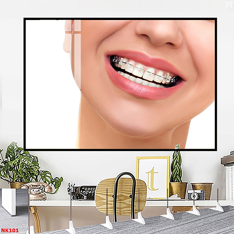 (HCM) Tranh treo tường nha khoa trang trí decor phòng khám răng kèm đinh treo