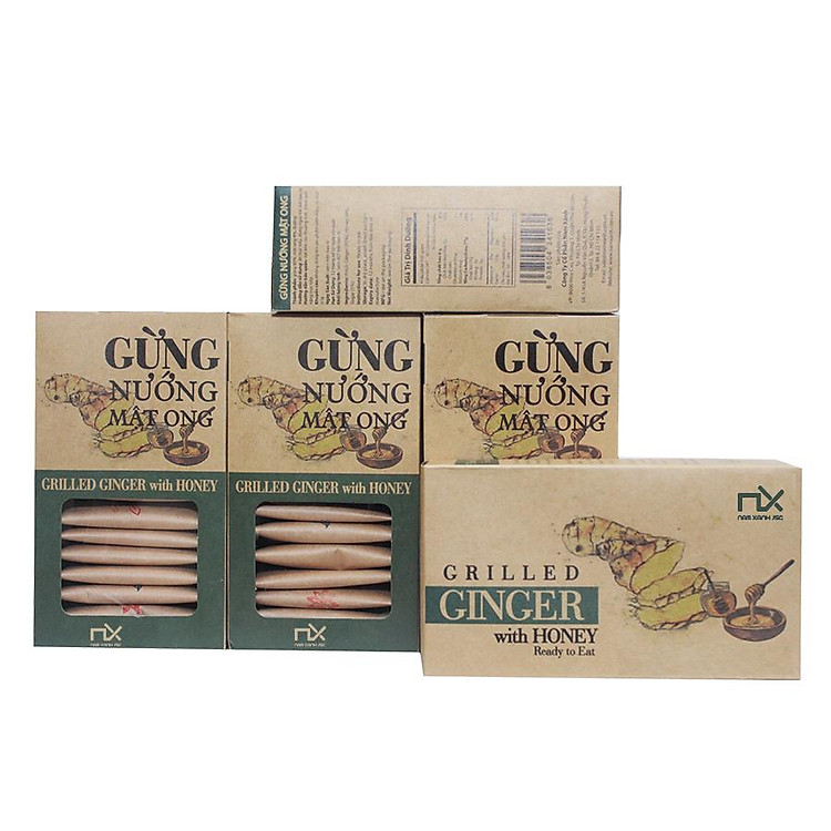 Combo 5 Hộp Gừng Nướng Mật Ong Nam Xanh (80g/110g)