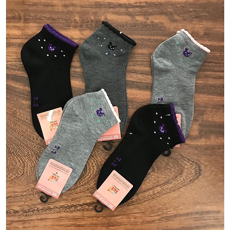 Combo 5 hoặc 10 đôi tất vớ nữ cổ ngắn dày hàng CTY TRỊNH TRUNG thương hiệu T&T chất liệu thun cotton