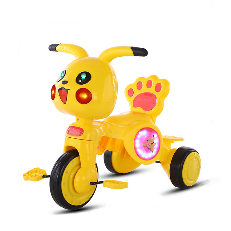 Xe đạp ba bánh có nhạc có đèn hình thú cực Cute