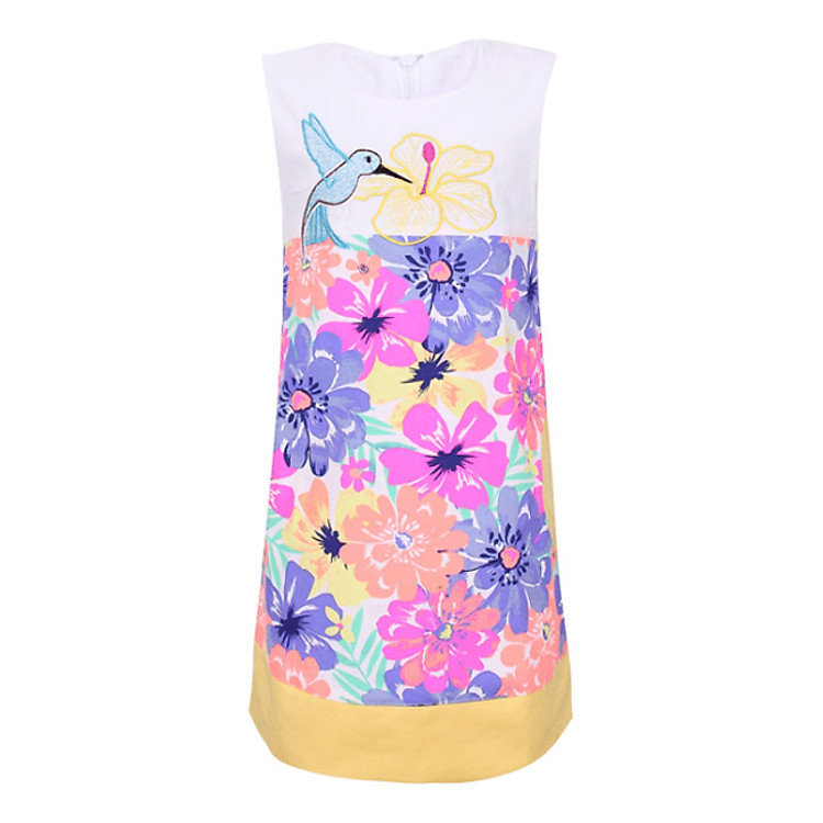 Đầm Suông Sát Nách VTA Kids BG50910 – Họa Tiết Hoa