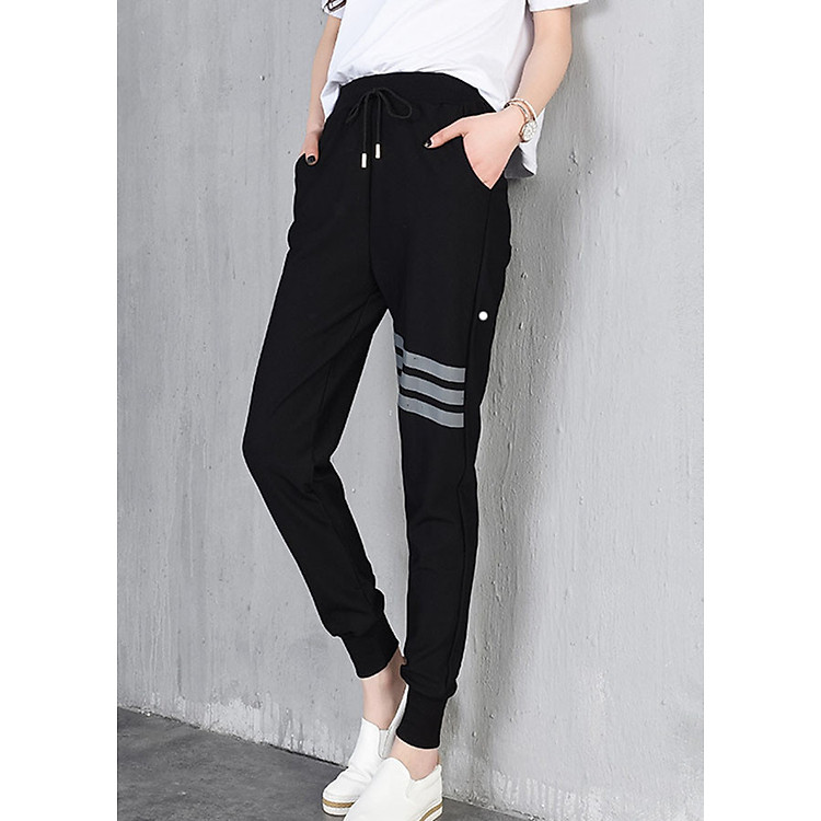 Quần jogger thun nữ 3 sọc QJT06
