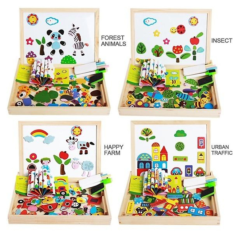 Mua Hộp tranh ghép gỗ nam châm 2 mặt Chính hãng Tiết kiệm - Hình ảnh 3