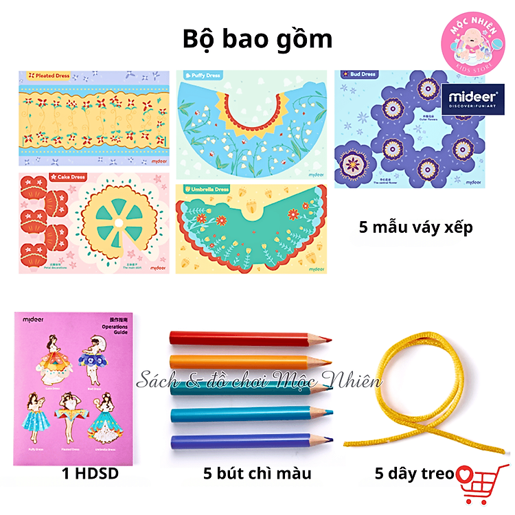 Đồ chơi tô màu và gấp váy Mideer Chính hãng Giá tốt - Hình ảnh 5
