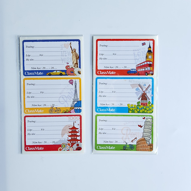 Nhãn vở Classmate nhiều họa tiết khác nhau NT204/NT205/NT211 (Giao màu ngẫu nhiên)