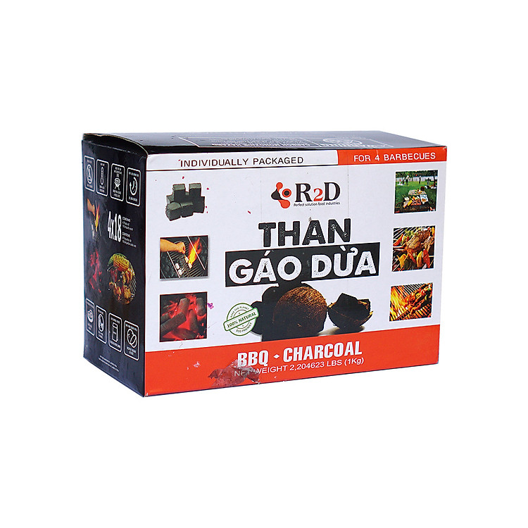 Than gáo dừa không khói BBQ-1Kg