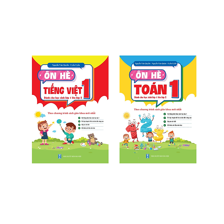 Combo Ôn Hè Toán + Tiếng Việt 1 (Dành Cho Học Sinh Lớp 1 Lên Lớp 2)