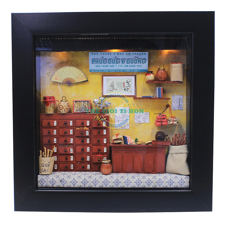 Mô Hình DIY Khung Tranh Tiệm Thuốc Bắc Chính hãng Giá tốt - Hình ảnh 5