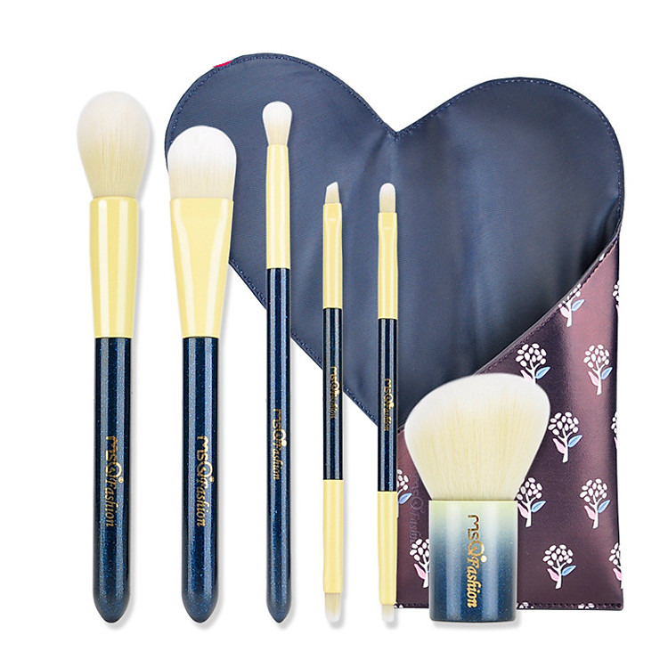 Bộ Cọ Trang Điểm MSQ 6 Cây Màu Tím kèm túi đựng