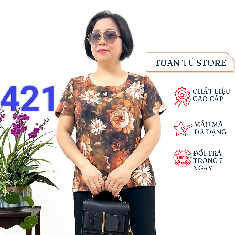 Áo Kiểu Trung Niên 2025 Lụa Hàn Châu Cao Cấp Mềm Mại Cho Các Quý Bà - Tuấn Tú Store 68