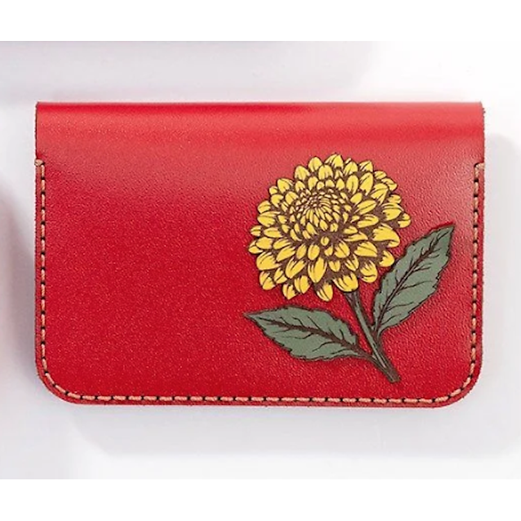 Bộ ví sản phẩm Cúc Mẫu Đơn hiệu Khắc Tên, chất liệu da bò - Hàng chính hãng