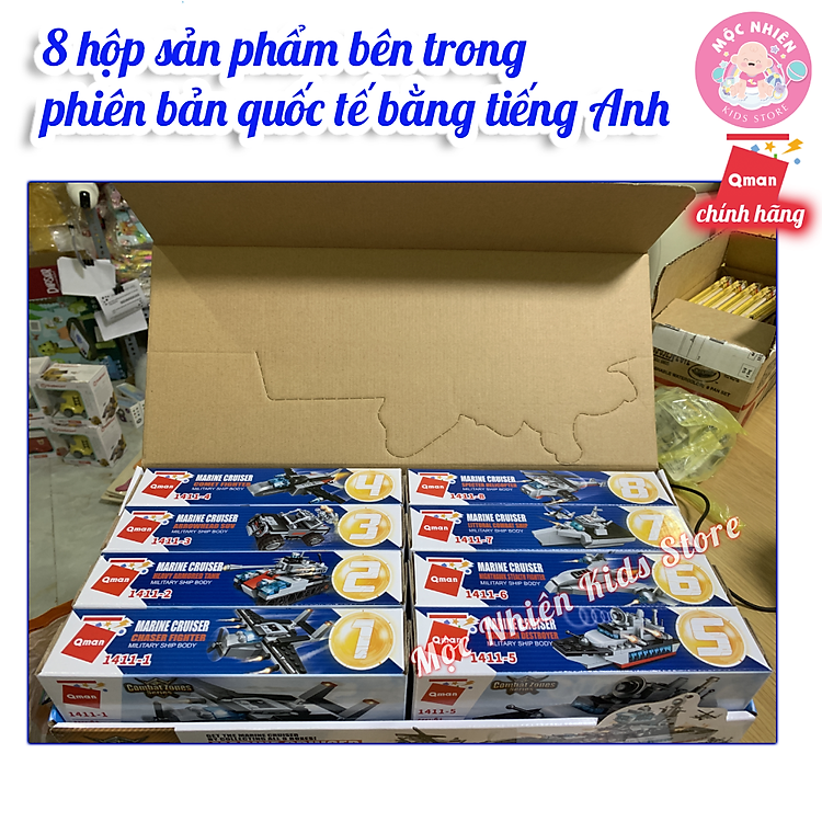 Đồ chơi lắp ráp tàu chiến Qman 1411 Chính hãng Ưu đãi - Hình ảnh 4