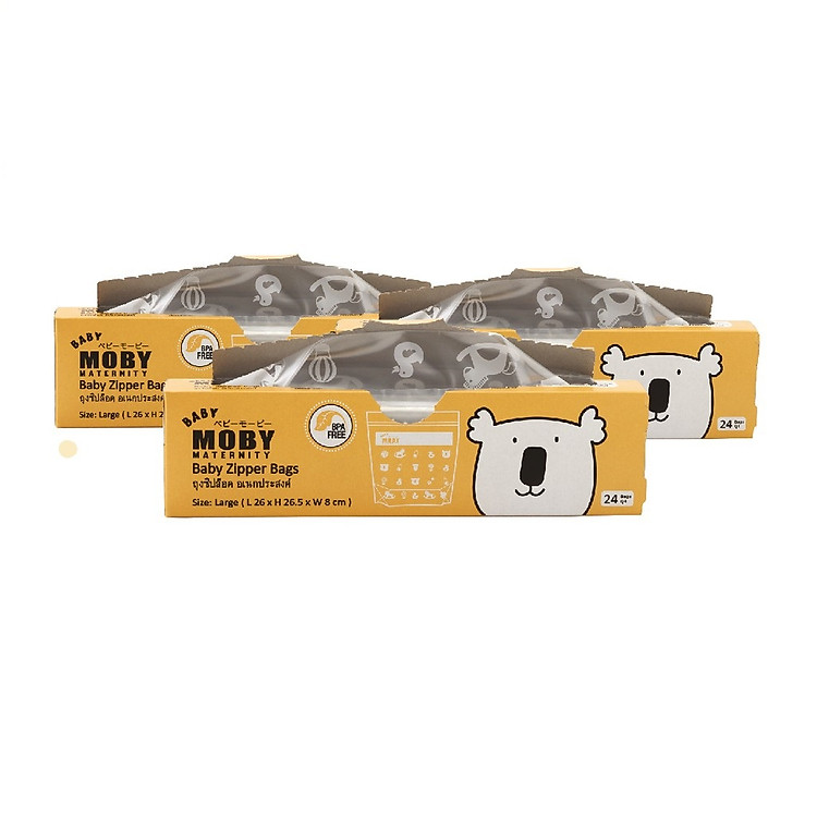3 Túi zip đa năng Moby (24 túi/hộp)