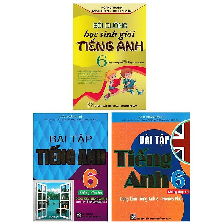 Sách - Bồi Dưỡng Học Sinh Giỏi Tiếng Anh + Bài Tập Tiếng Anh Lớp 6 - Combo 3 Cuốn - Hồng Ân