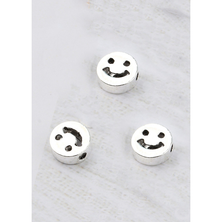 Combo charm bạc hình mặt cười xỏ ngang - Ngọc Quý Gemstones