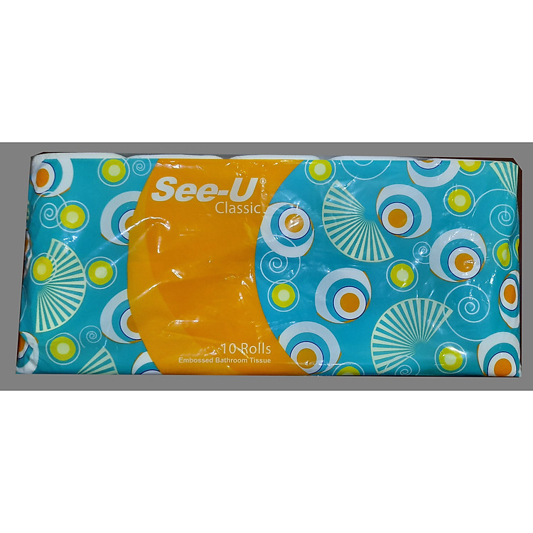 Combo 10 cuộn Giấy vệ sinh See-U, 2 Lớp, 140 Tờ/cuộn