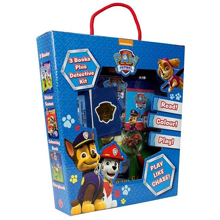 Sách Nickelodeon PAW Patrol: 3 Books Plus Detective Kit - Chú chó cứu hộ