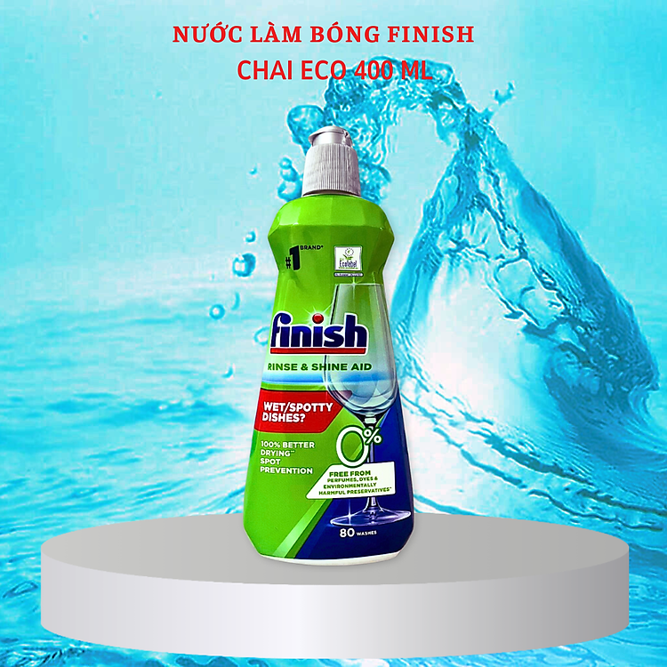 Combo Viên rửa bát Finish eco 70 viên + Nước làm bóng finish eco 400ml