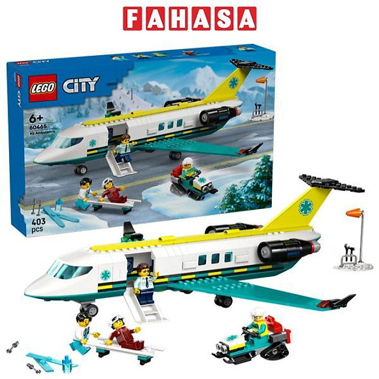 Đồ Chơi Lắp Ráp Máy Bay Cứu Hộ Khẩn Cấp - Lego City 60465 (403 Mảnh Ghép)