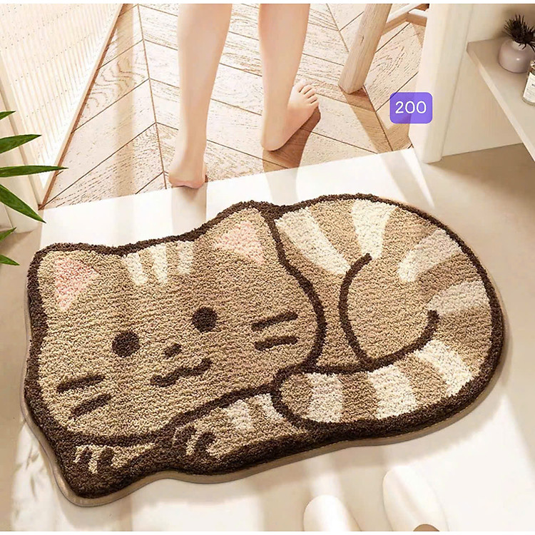 Thảm Lau Chân 3D Hình Họa Tiết Cute, Chống Trơn Trượt, Siêu Thẩm Nước 40x60cm - HÀNG CHÍNH HÃNG MINIIN