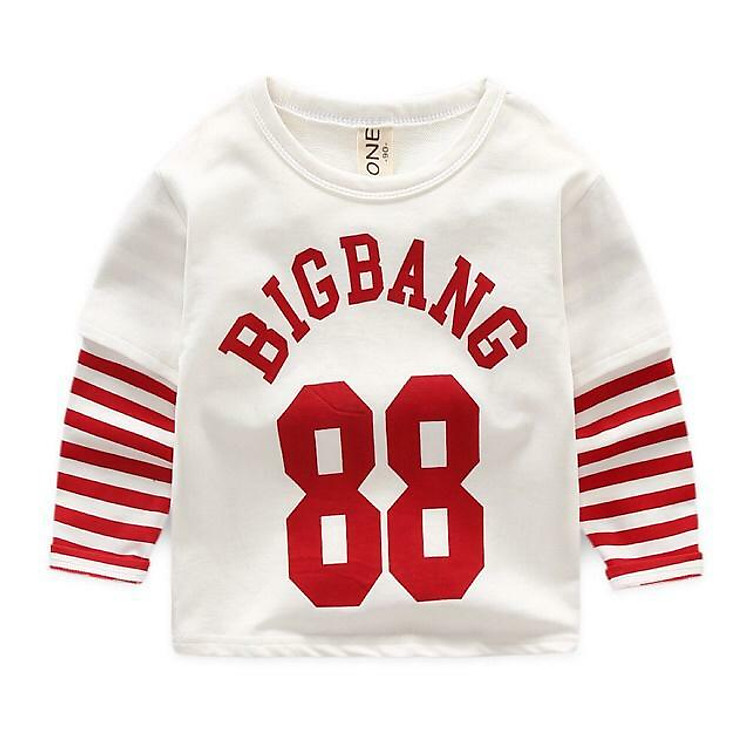 ÁO BIGBANG 88 KẺ TAY PHONG CÁCH THỂ THAO CHO BÉ TRAI/GÁI 8-18KG