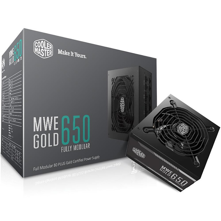Nguồn Cooler Master MWE GOLD 650 Fully modular - Hàng chính hãng