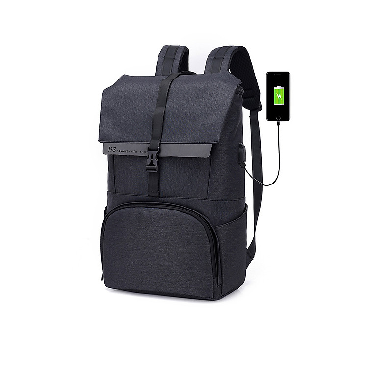 Balo Laptop Thời Trang LAZA BL396 - Có Cáp Sạc USB - Hàng chính hãng