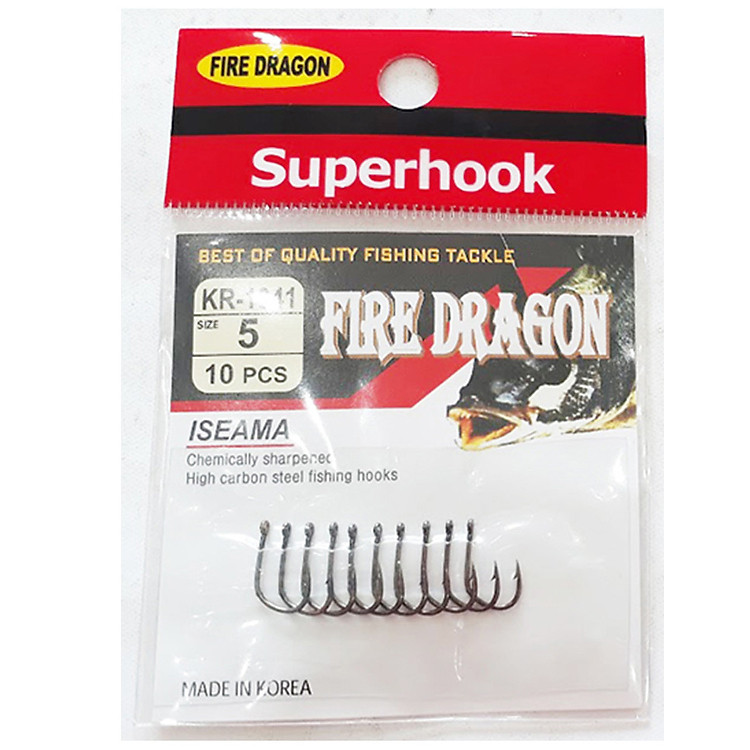 5 Vỉ Lưỡi Câu Cá Fire Dragon Iseama